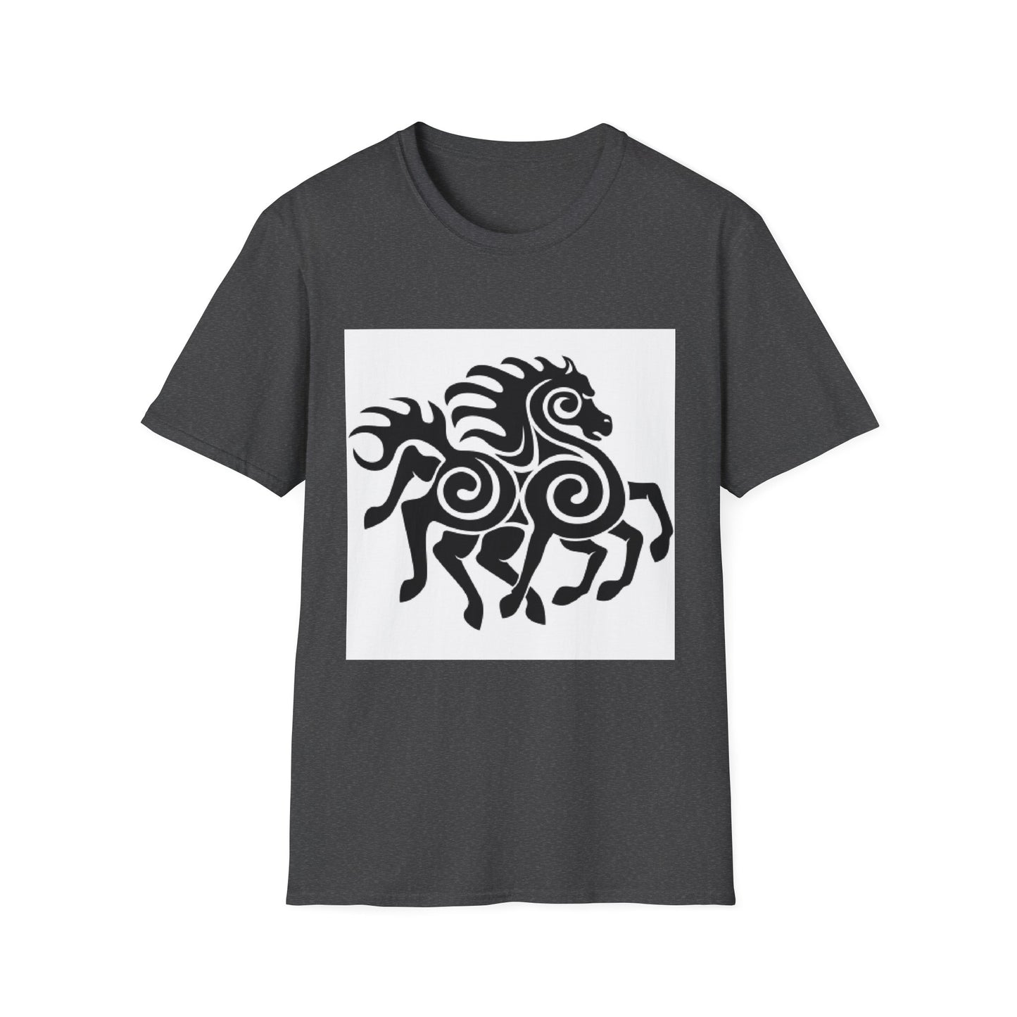 Tribal Horse Graphic T-Shirt — Celtic-Inspired Running Stallion Design