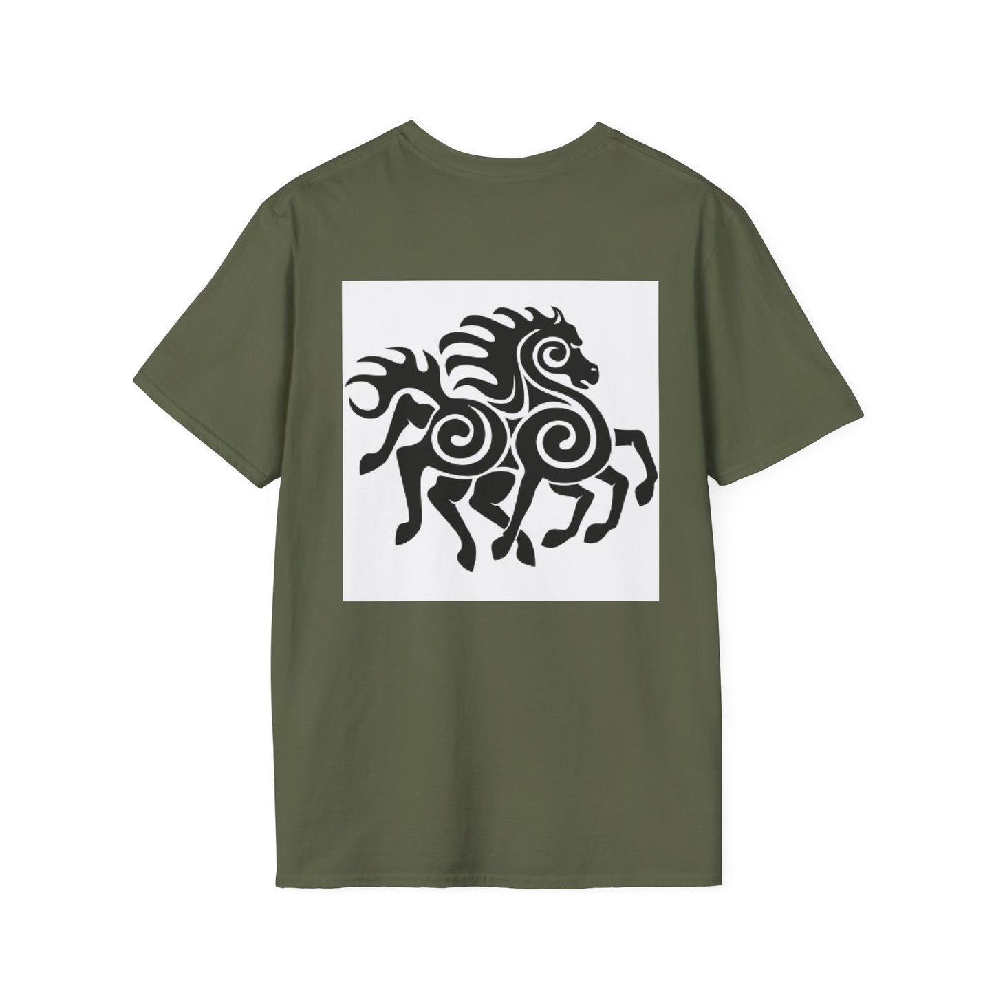 Tribal Horse Graphic T-Shirt — Celtic-Inspired Running Stallion Design