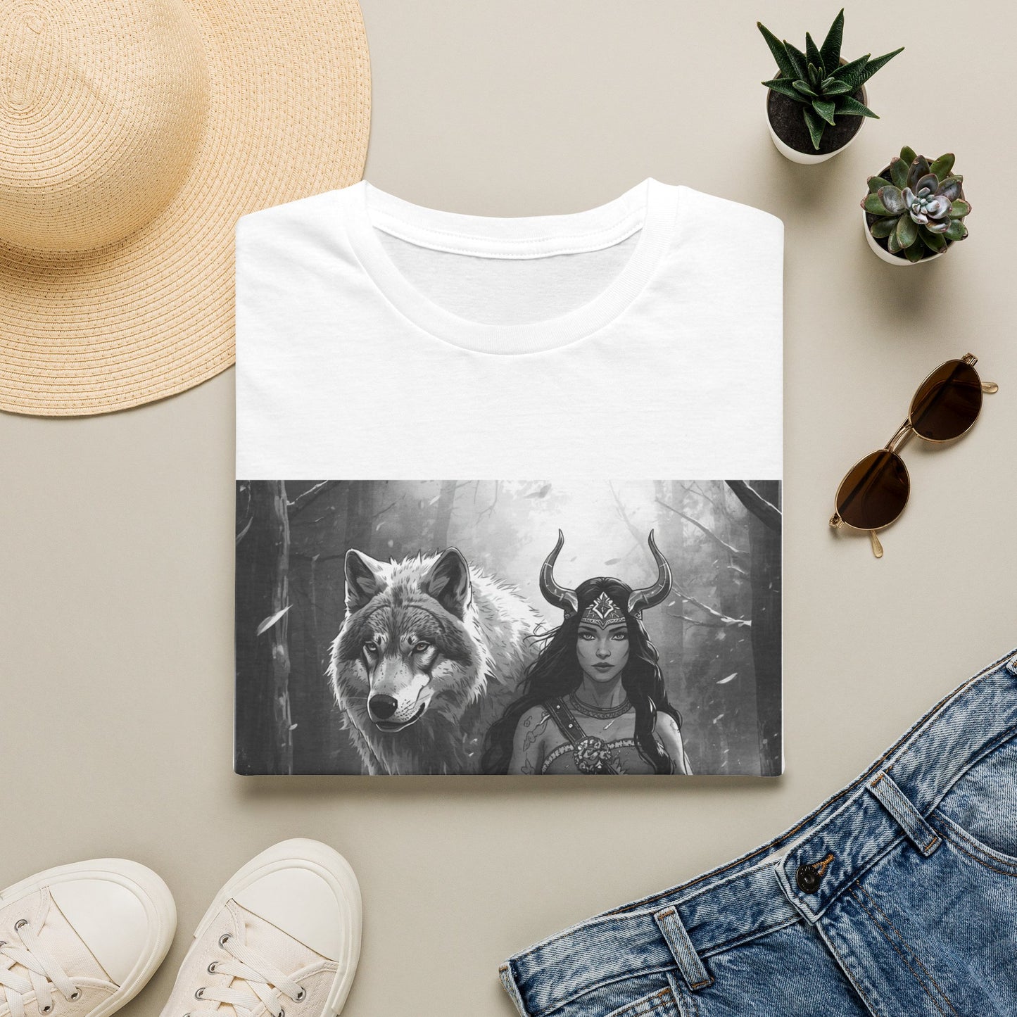 Valkyrie & Wolf Graphic T‑Shirt
