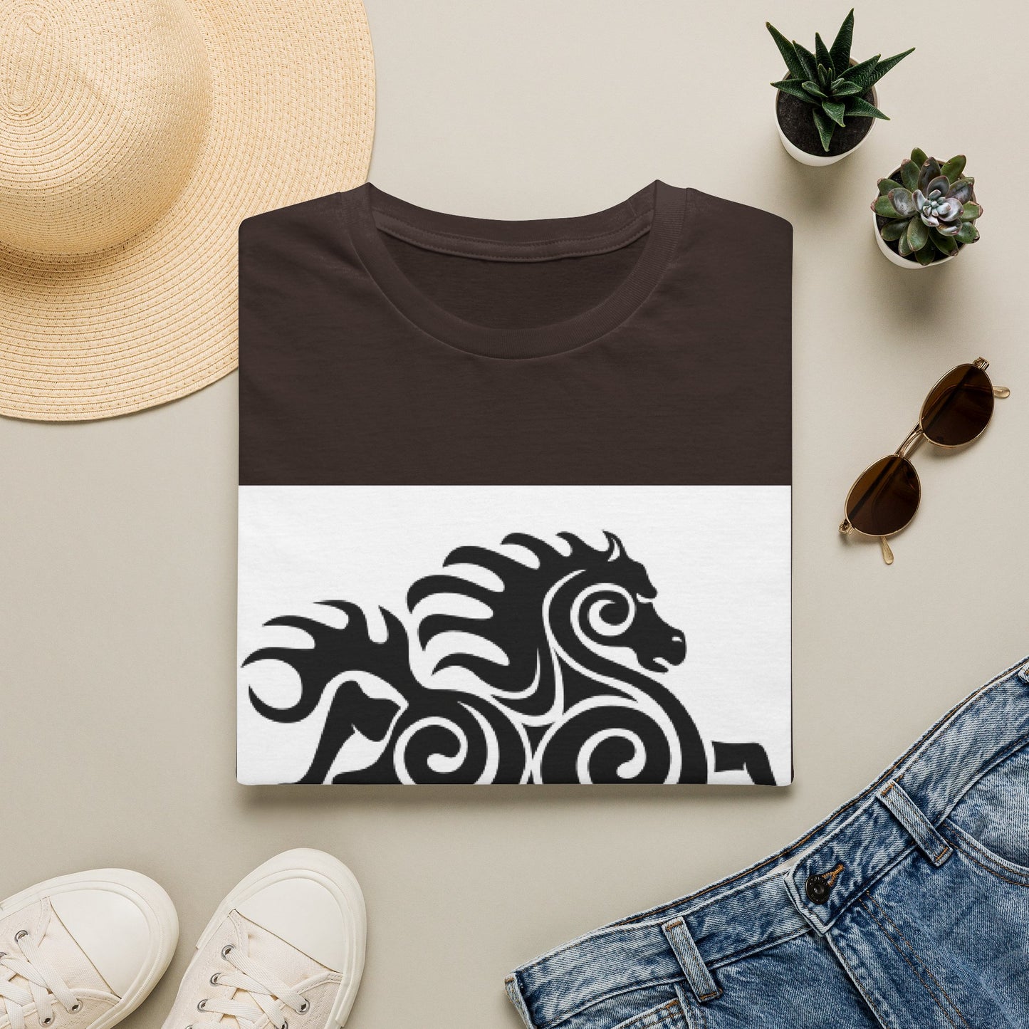 Tribal Horse Graphic T-Shirt — Celtic-Inspired Running Stallion Design