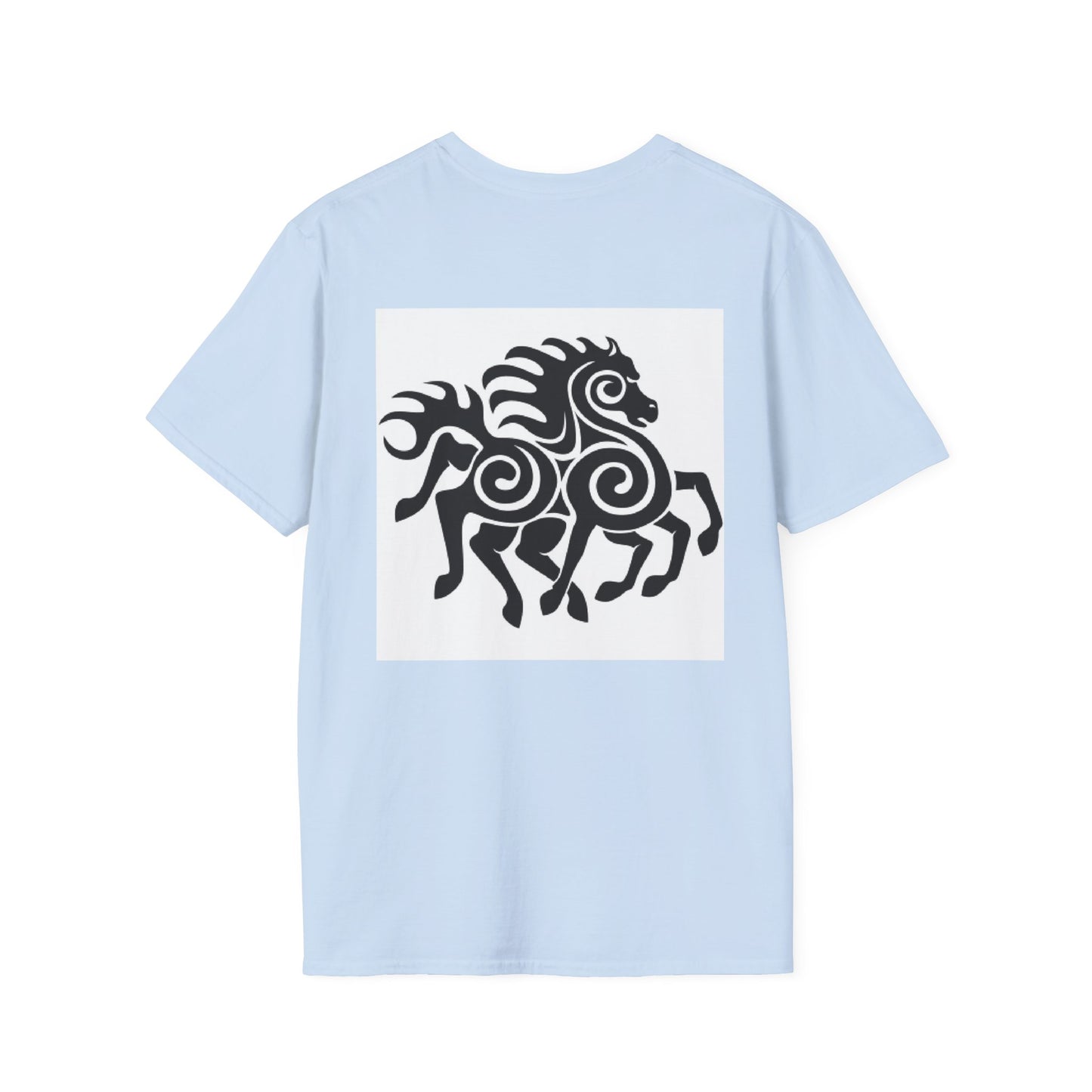 Tribal Horse Graphic T-Shirt — Celtic-Inspired Running Stallion Design