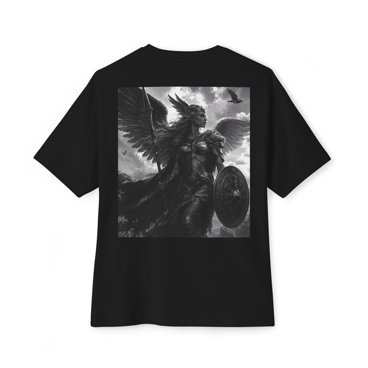 Valkyrie Warrior Tee — Nordic Myth Winged Shield Graphic Shirt