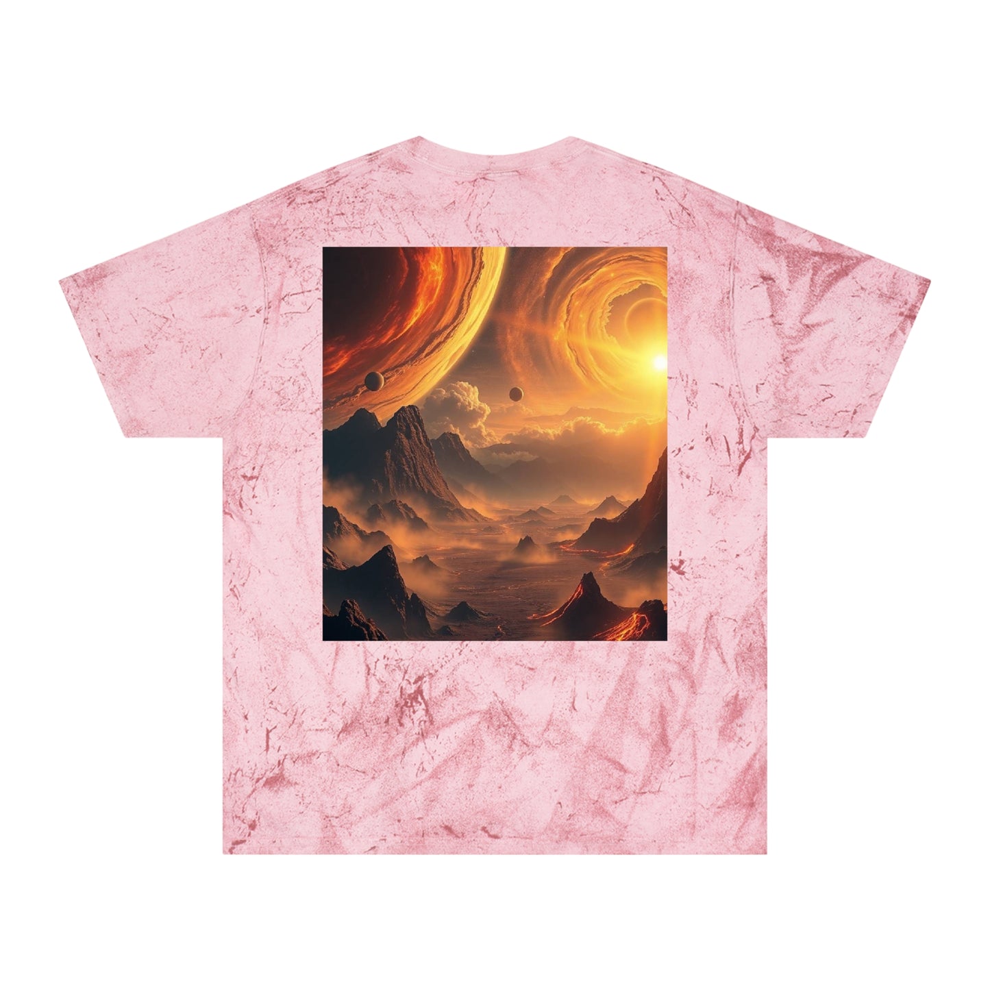 Solar Stormscape Tee — Sci‑Fi Planet Landscape Graphic T-Shirt