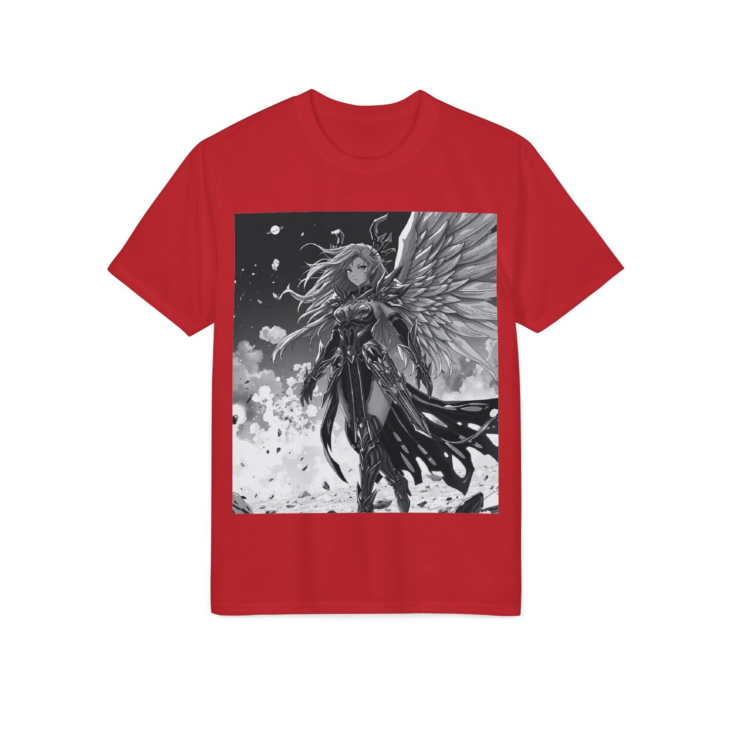 Angel Warrior T-Shirt — Gothic Fantasy Winged Hero Graphic Tee