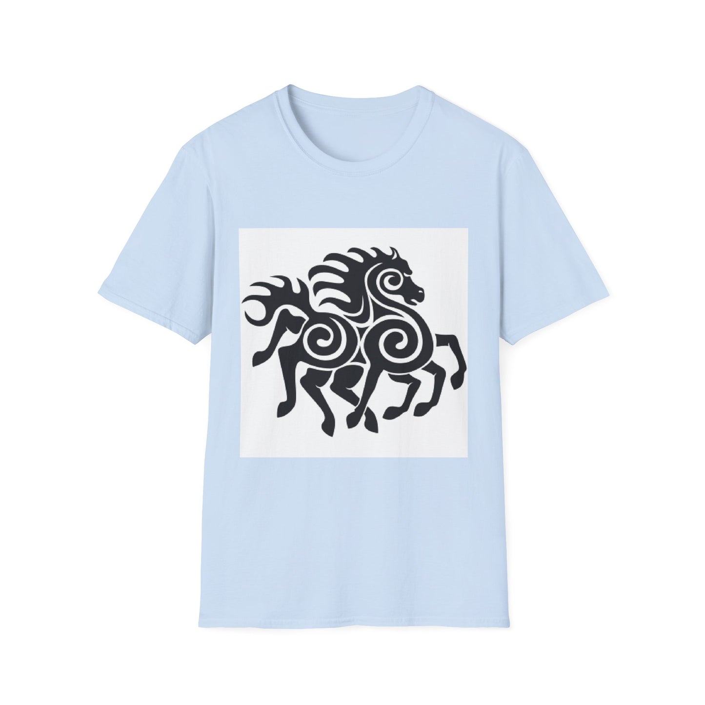 Tribal Horse Graphic T-Shirt — Celtic-Inspired Running Stallion Design