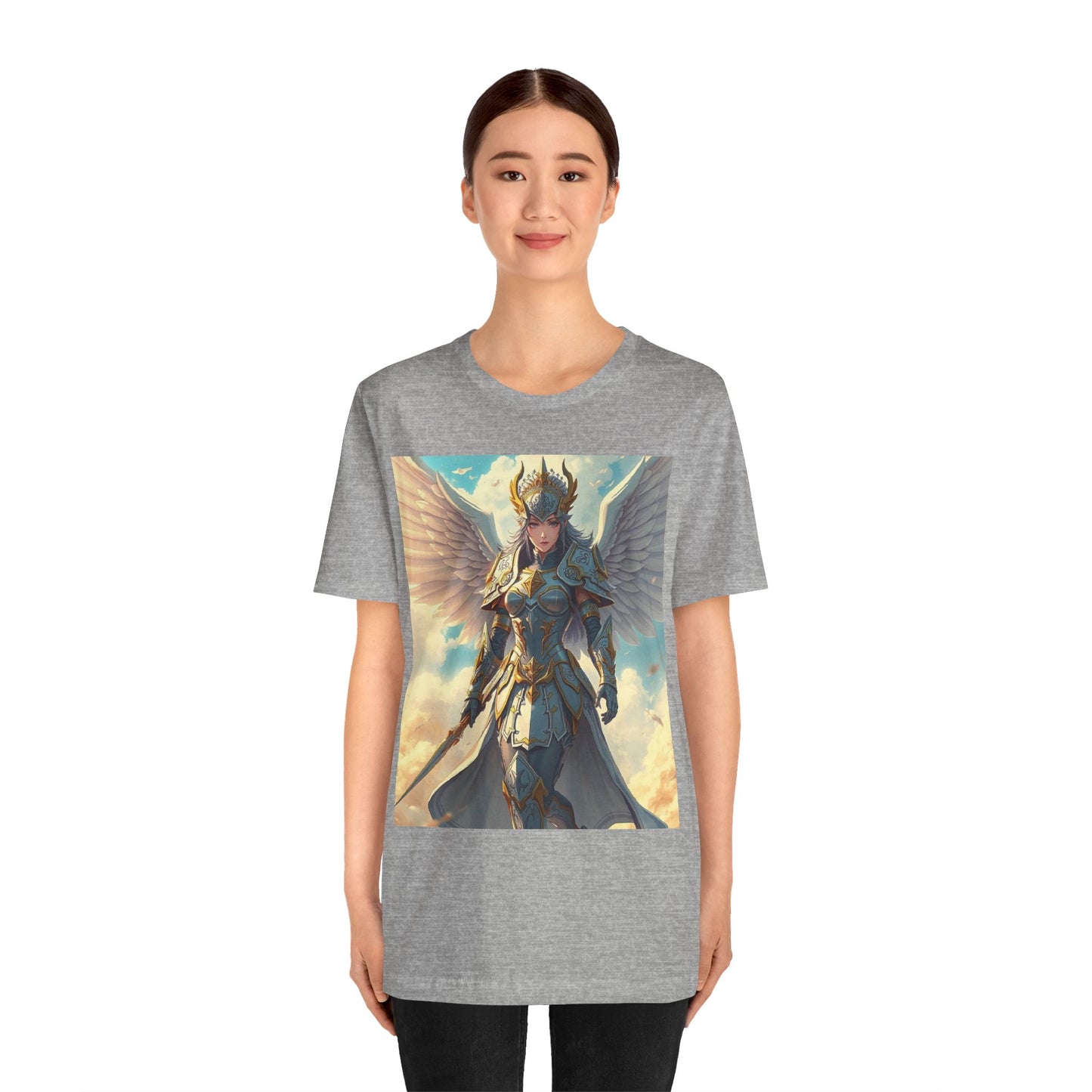 Angel Warrior T-Shirt — Fantasy Valkyrie Winged Armor Graphic Tee