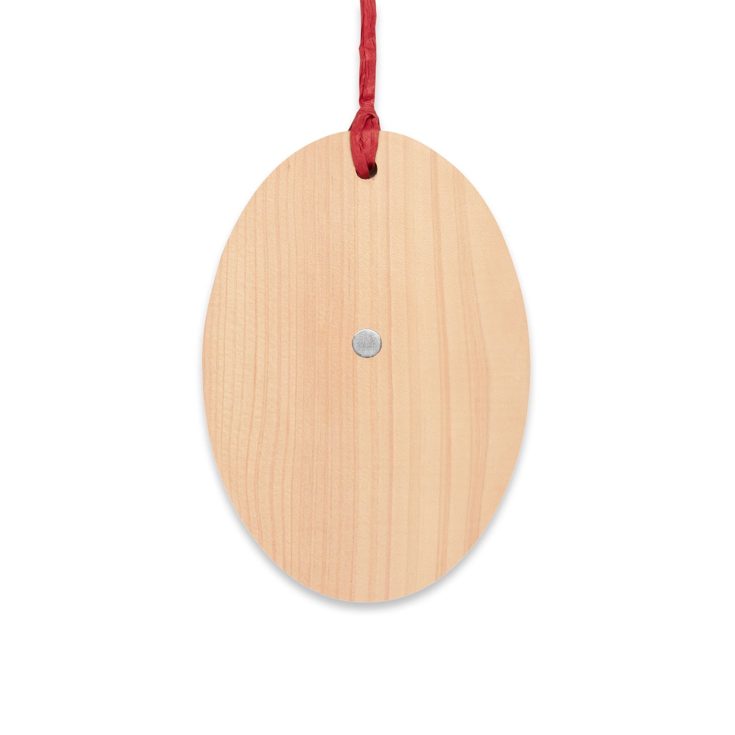 Viking Wolf & Woman Wooden Bell Ornament — Rustic Nordic Holiday Decoration
