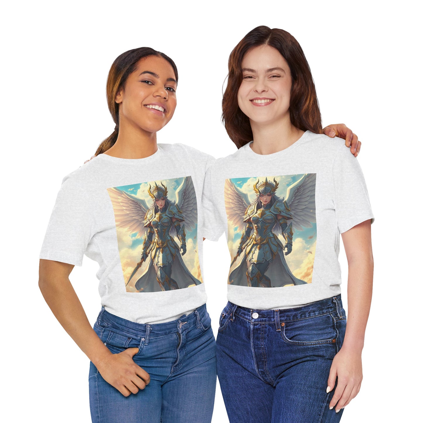 Angel Warrior T-Shirt — Fantasy Valkyrie Winged Armor Graphic Tee
