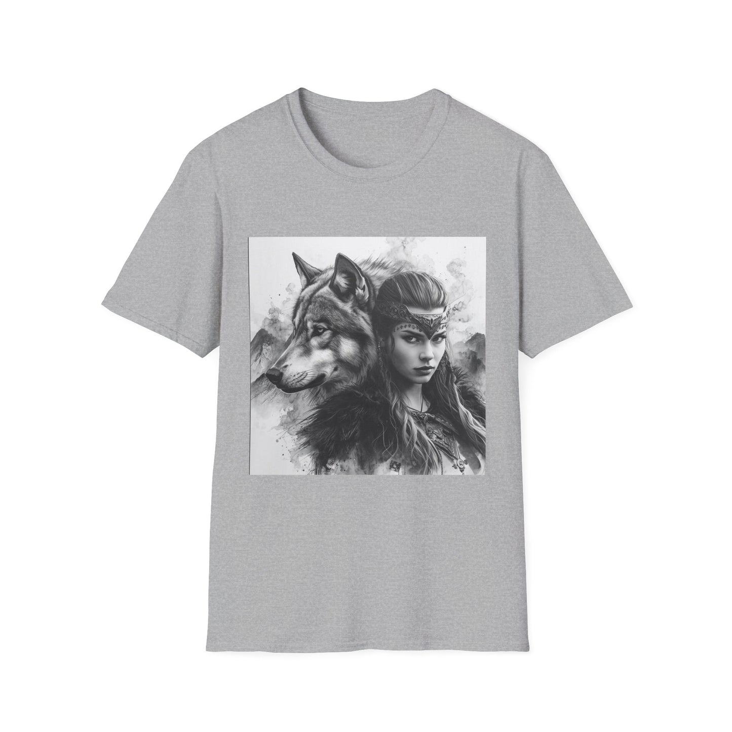 Wolf Spirit T-Shirt — Mystical Warrior Woman Graphic Tee