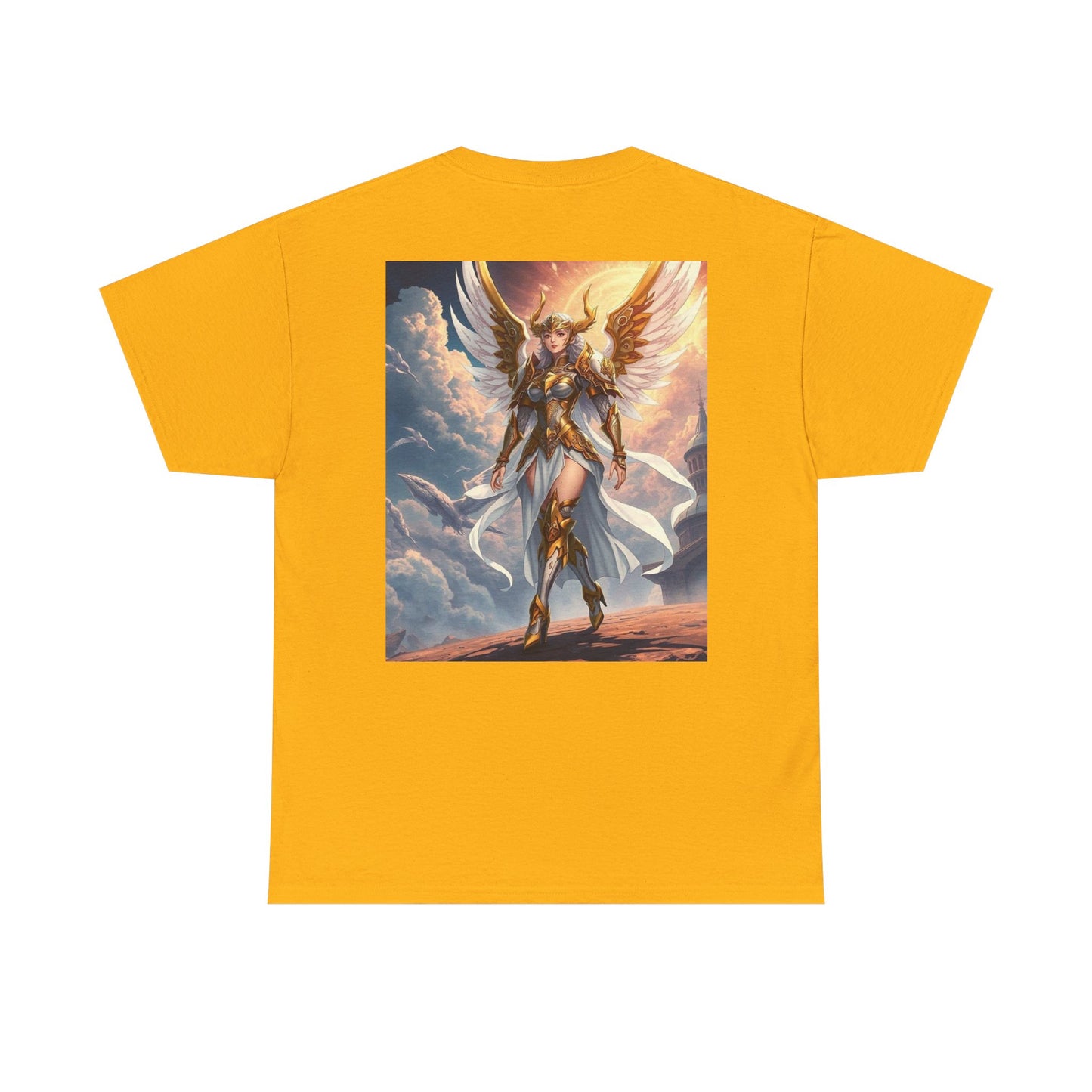 Angel Warrior Graphic Tee — Celestial Valkyrie Mythical Fantasy T-Shirt