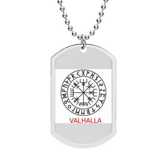 Valhalla Vegvisir Dog Tag Necklace