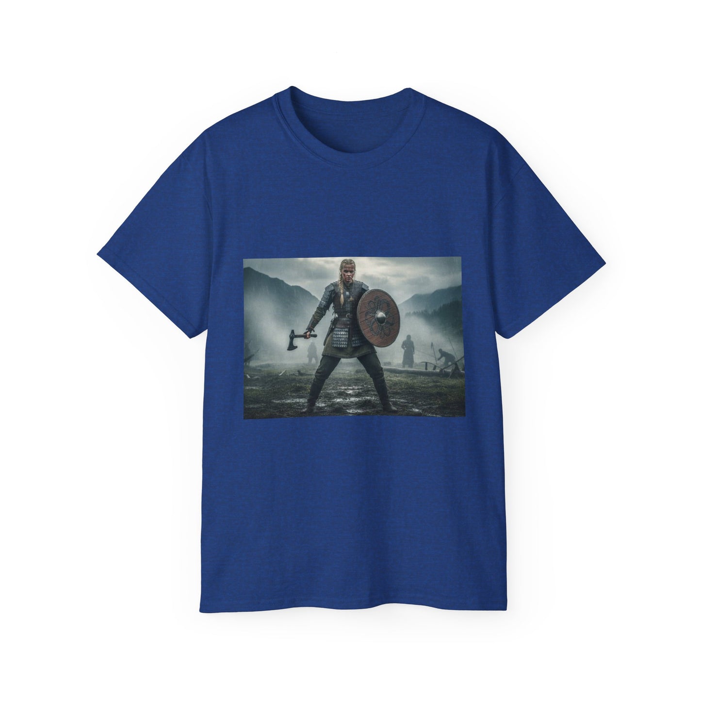 Viking Warrior T‑Shirt — Shield & Axe Norse Battle Graphic Tee