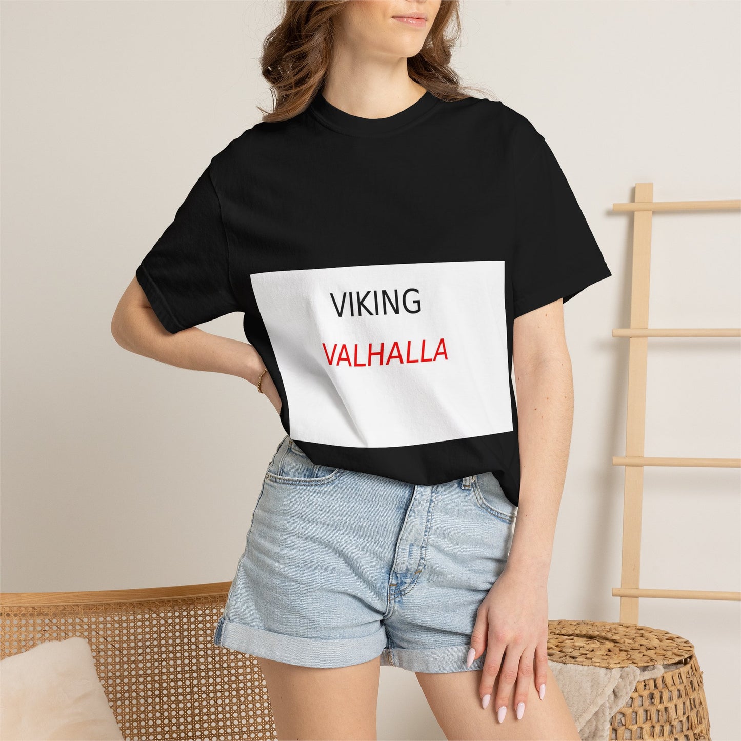 Viking Valhalla T‑Shirt — Norse Rune Compass Back Graphic