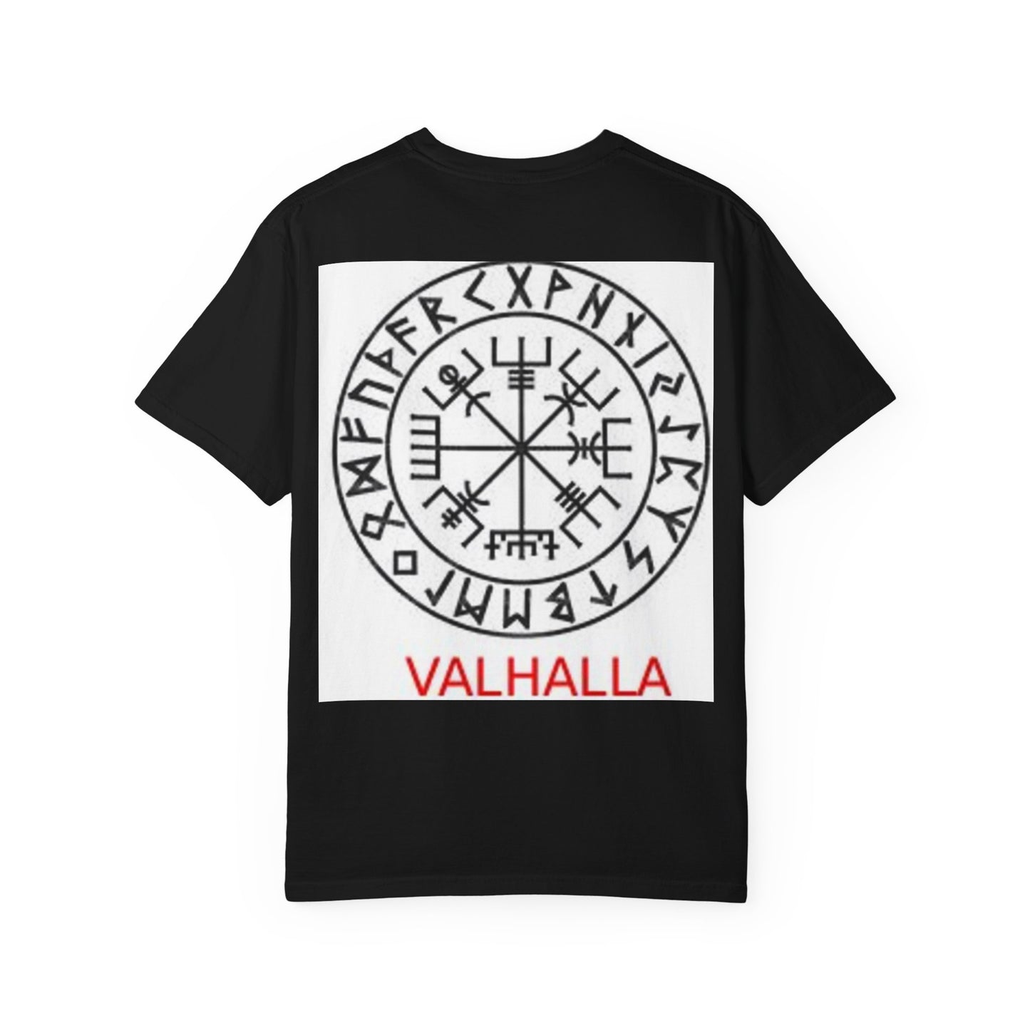 Viking Valhalla T‑Shirt — Norse Rune Compass Back Graphic