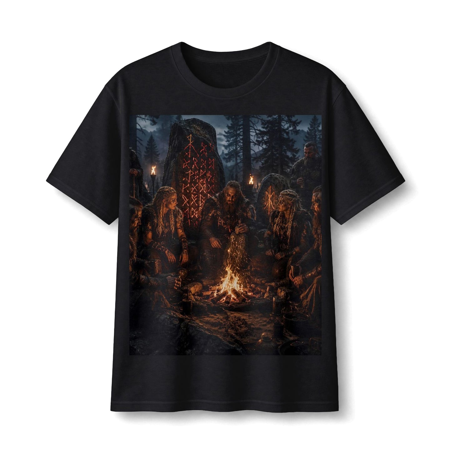 Viking Campfire Scene T‑Shirt