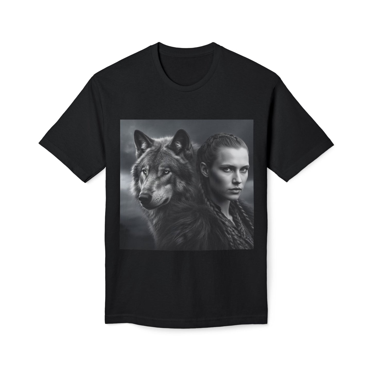 Wolf Spirit T-Shirt — Woman & Wolf Portrait Graphic Tee