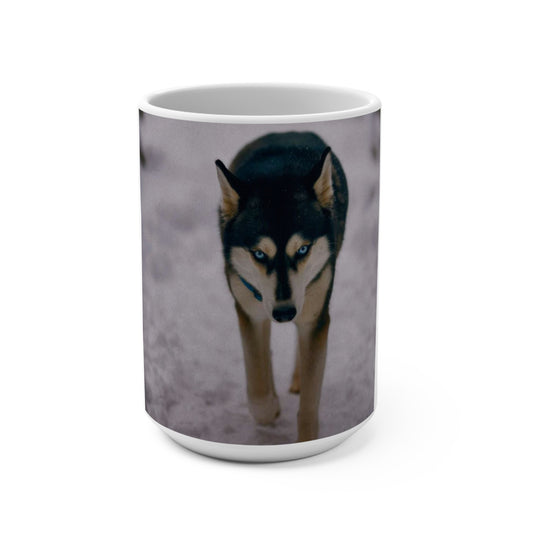 Siberian Husky Photo Mug 15oz – Winter Wolf Coffee Cup