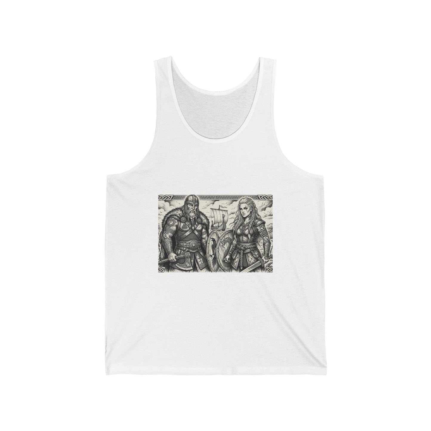 Viking Warriors Tank Top — Norse Shieldmaiden & Warrior Illustration