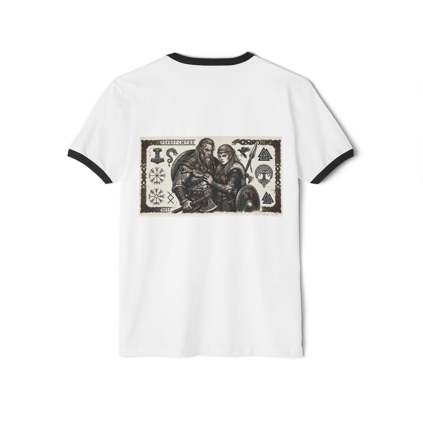 Viking Family Ringer T-Shirt — Norse Shieldmaiden & Warrior Design