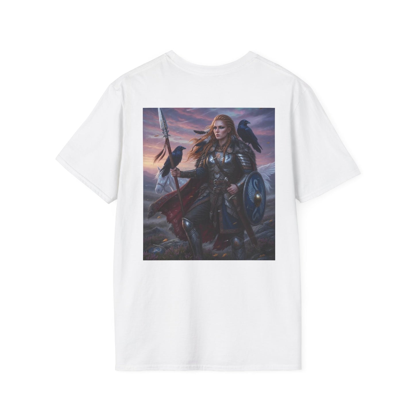 Valkyrie Warrior T-Shirt — Norse Shieldmaiden Art Tee