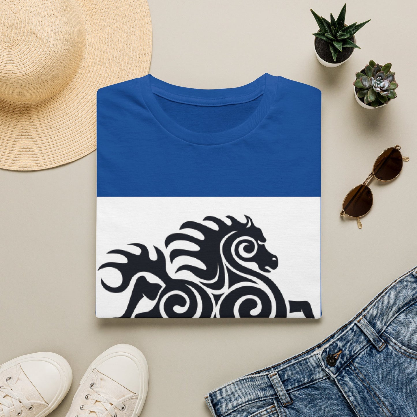Tribal Horse Graphic T-Shirt — Celtic-Inspired Running Stallion Design
