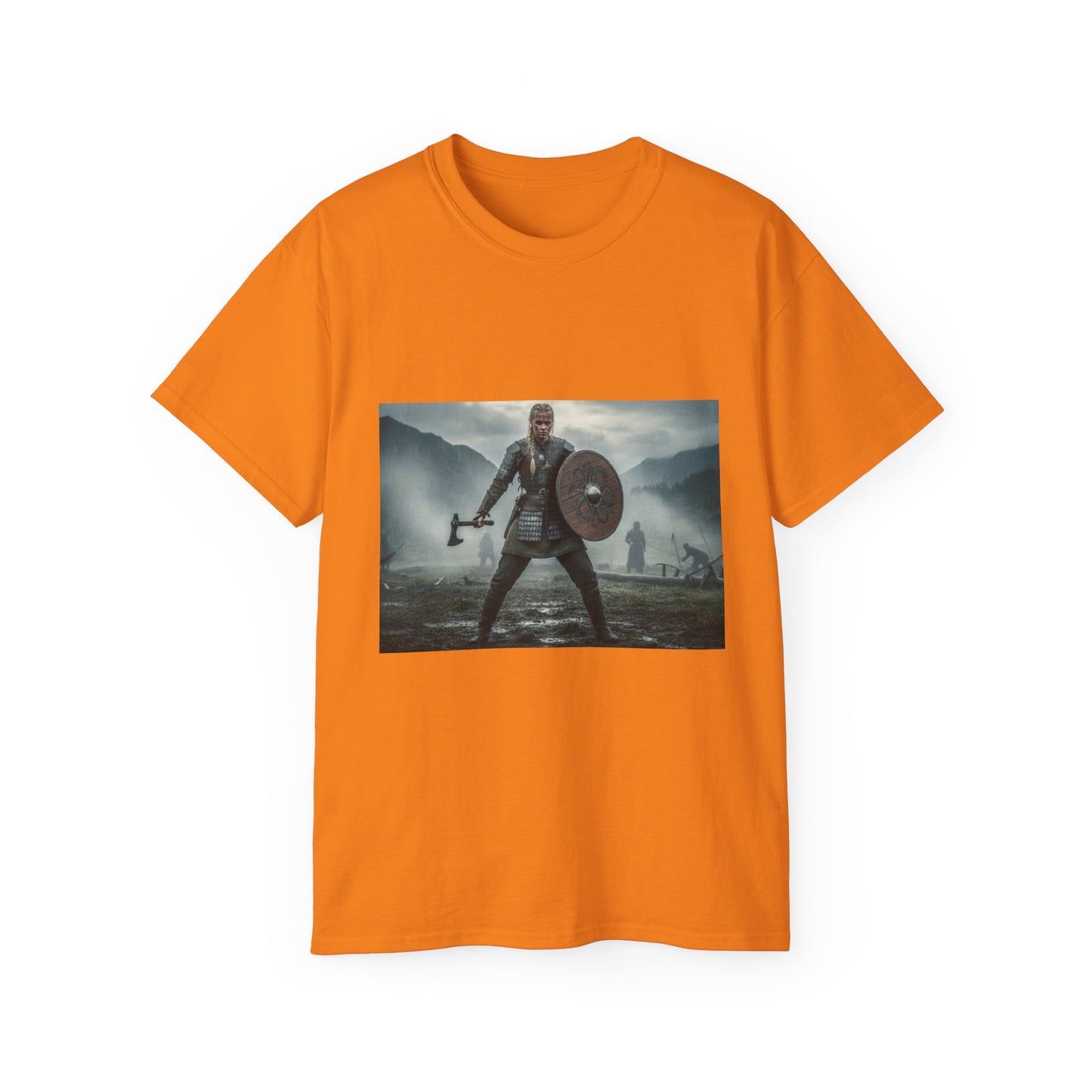 Viking Warrior T‑Shirt — Shield & Axe Norse Battle Graphic Tee