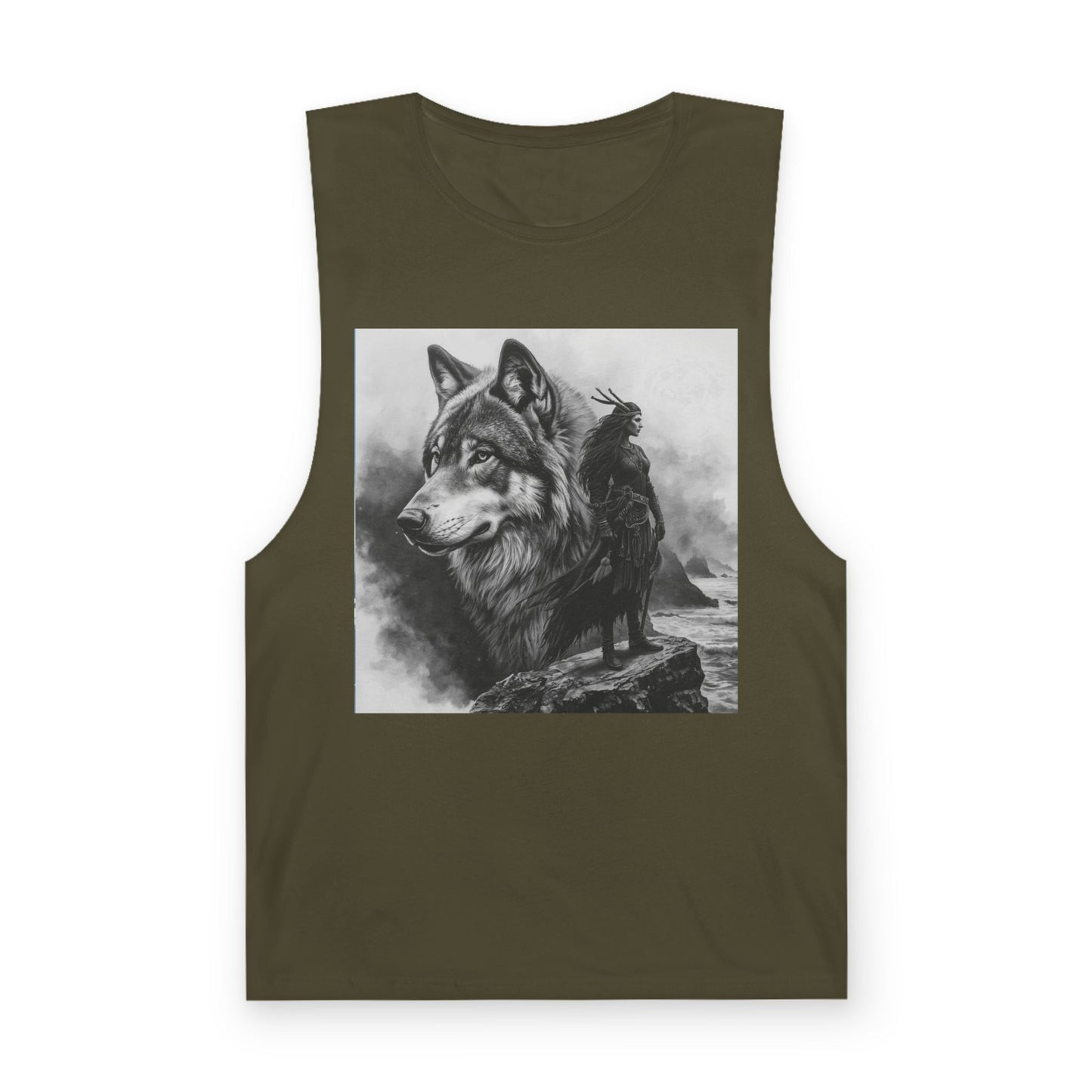 Wolf Spirit Tank Top — Native Rider Graphic Sleeveless Shirt