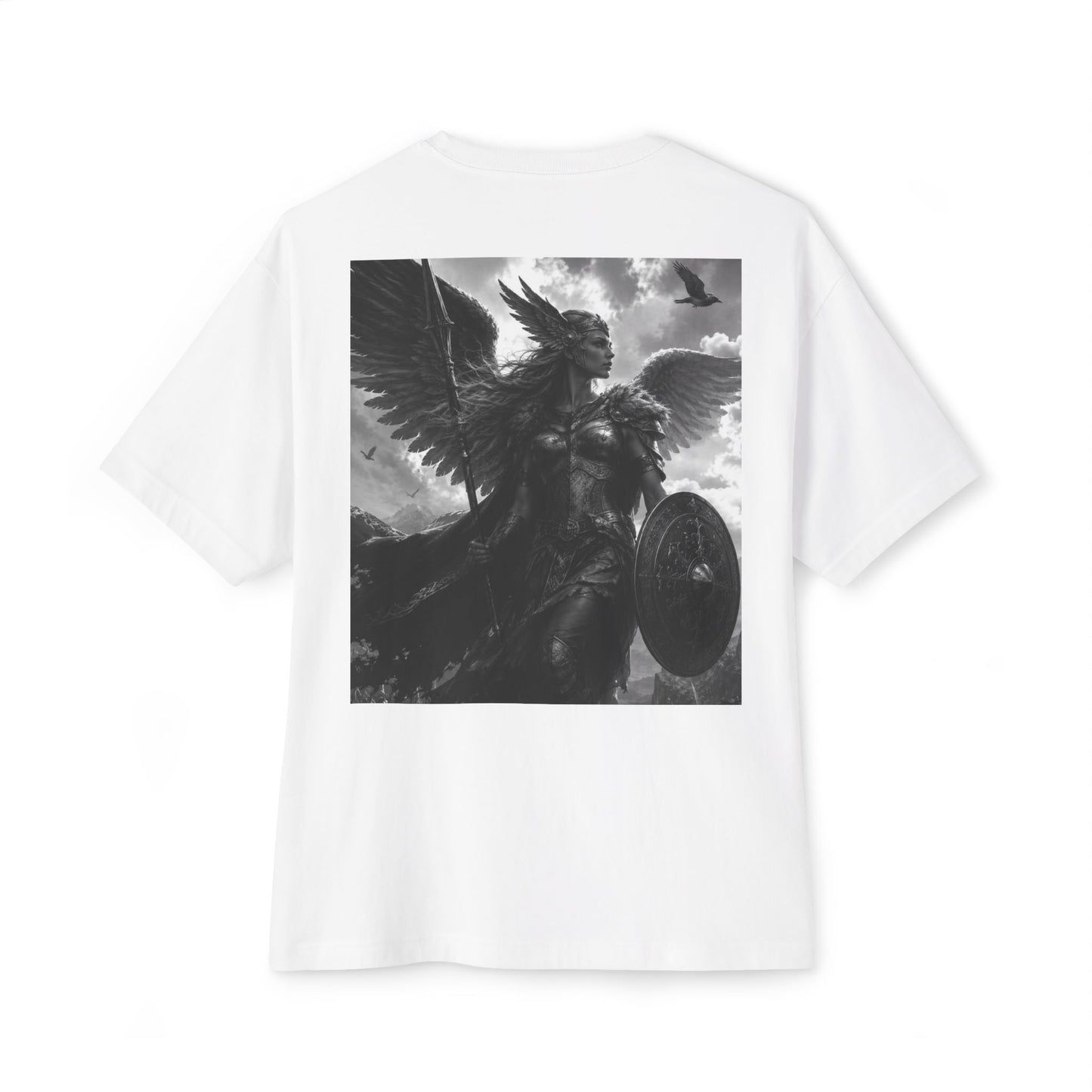 Valkyrie Warrior Tee — Nordic Myth Winged Shield Graphic Shirt