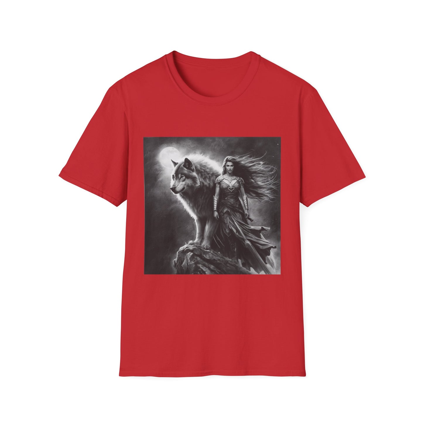 Wolf Guardian T-Shirt — Mystic Woman and Wolf Graphic Tee