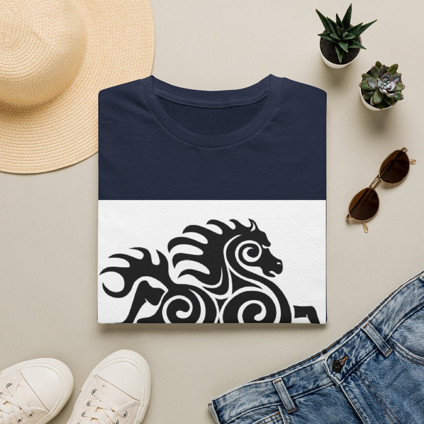 Tribal Horse Graphic T-Shirt — Celtic-Inspired Running Stallion Design