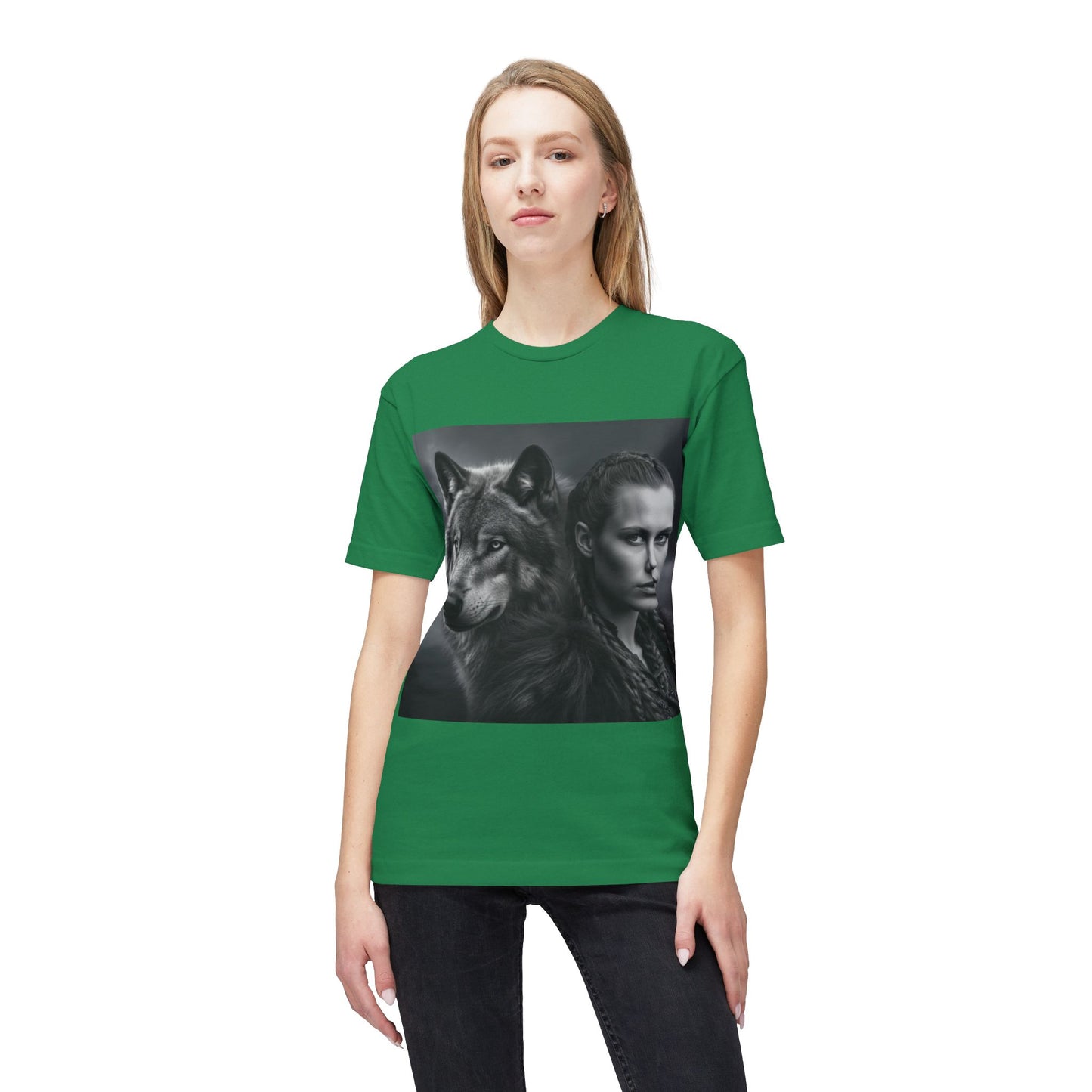 Wolf Spirit T-Shirt — Woman & Wolf Portrait Graphic Tee