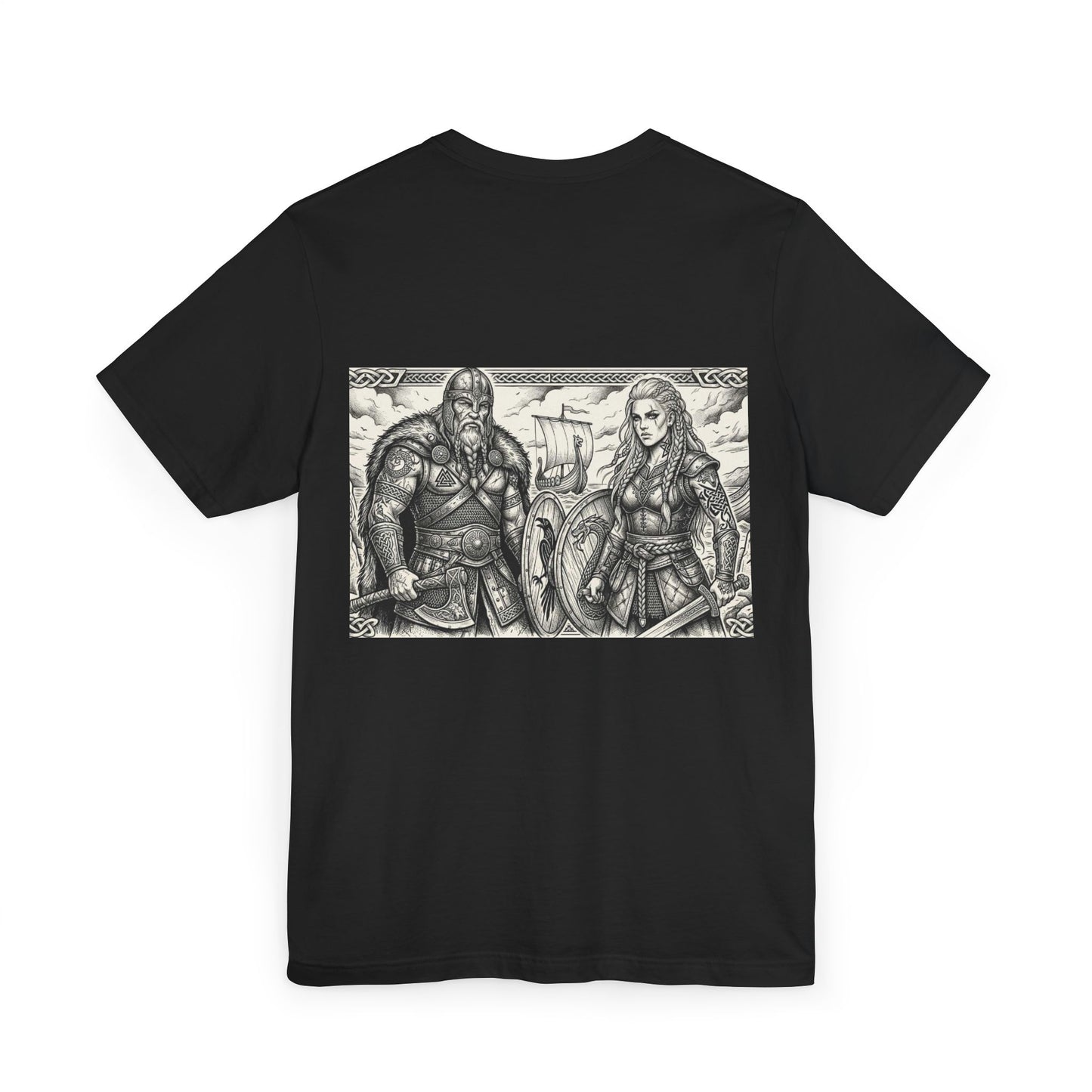 Viking Warriors Illustration T‑Shirt