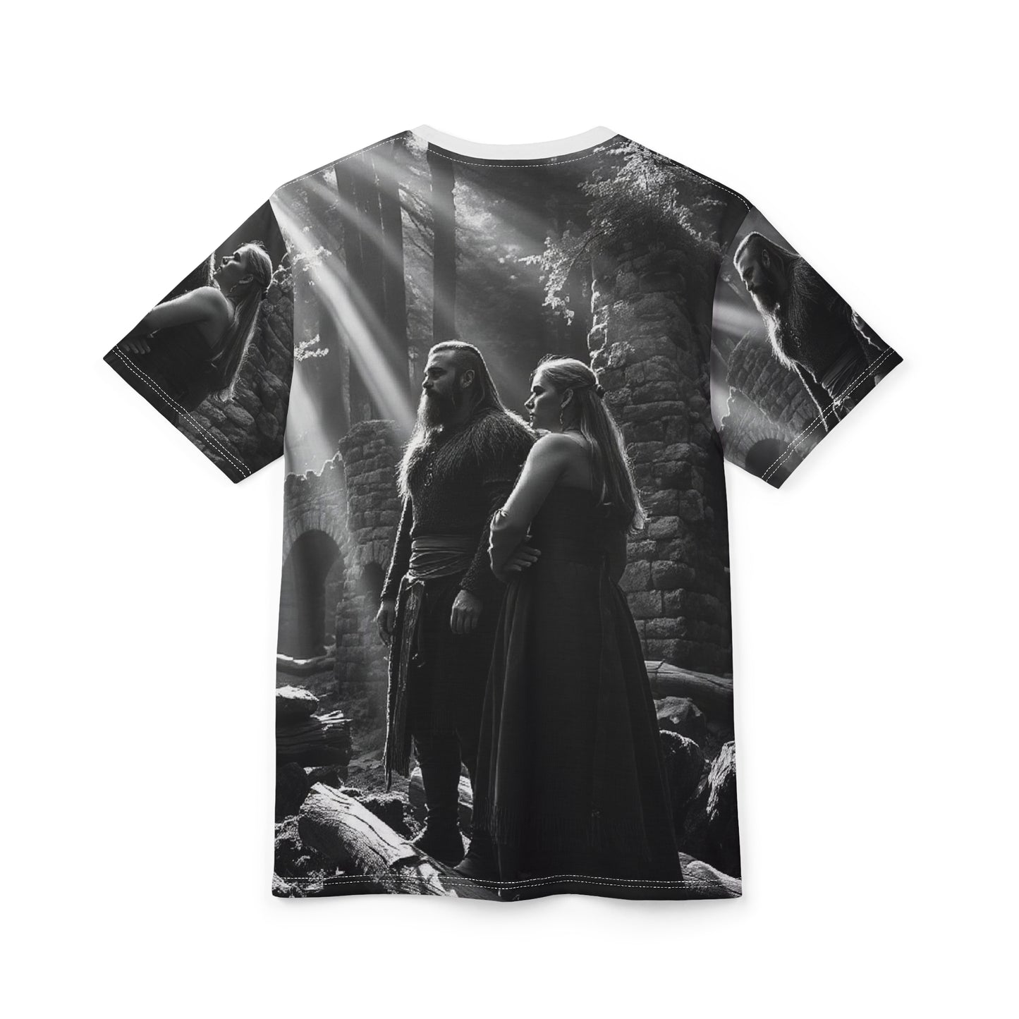 Viking Couple Scene All-Over Print Tee