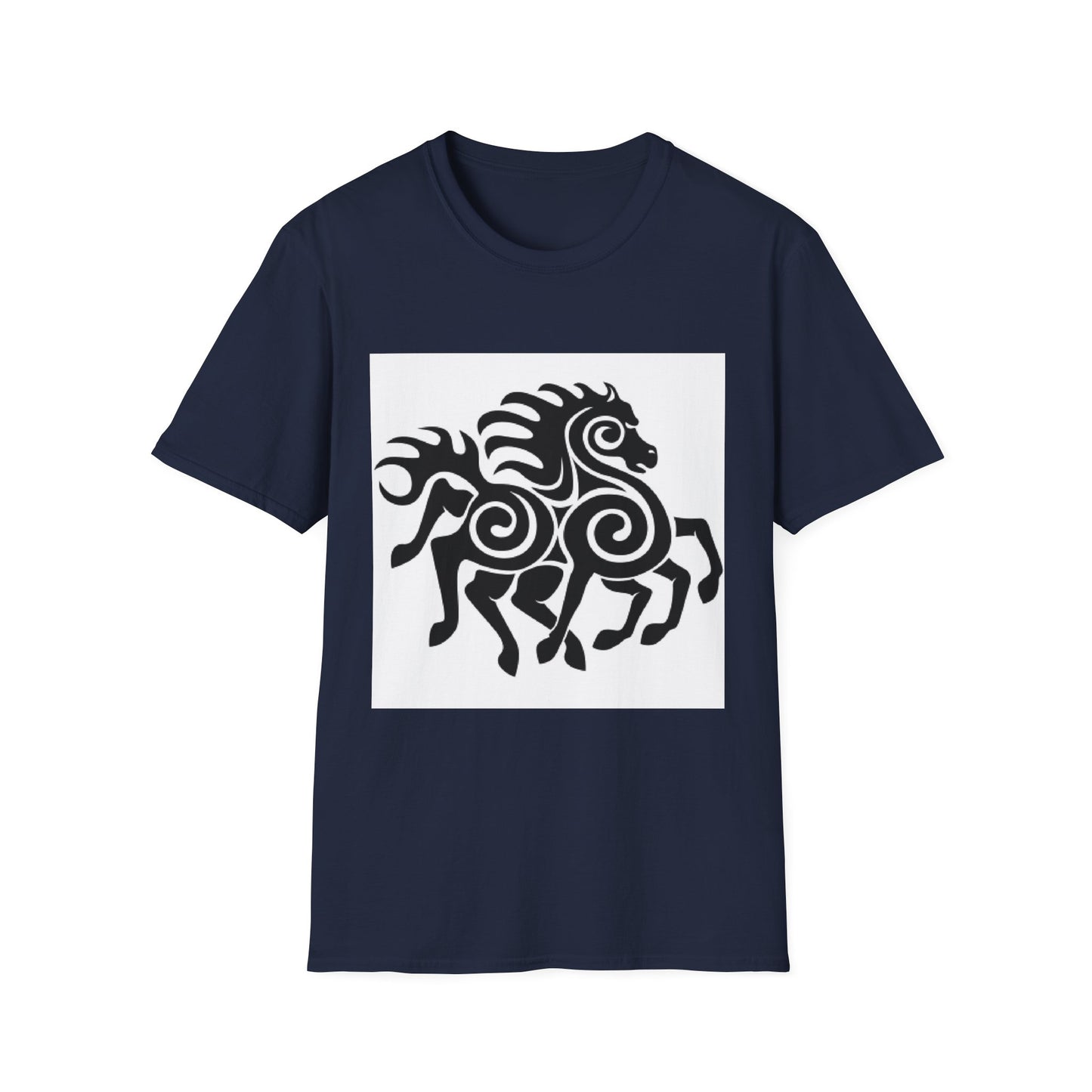Tribal Horse Graphic T-Shirt — Celtic-Inspired Running Stallion Design