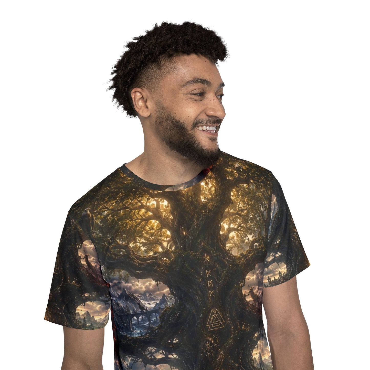 Fantasy Tree of Life Men's Jersey – Mythic Forest All-Over Print