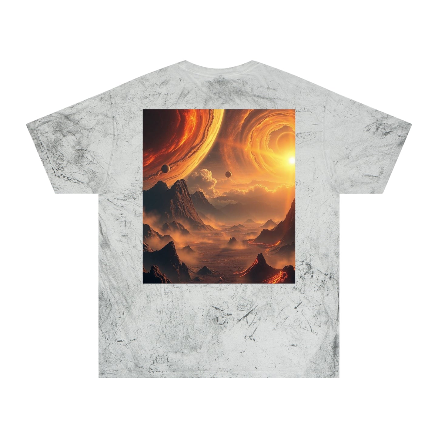 Solar Stormscape Tee — Sci‑Fi Planet Landscape Graphic T-Shirt