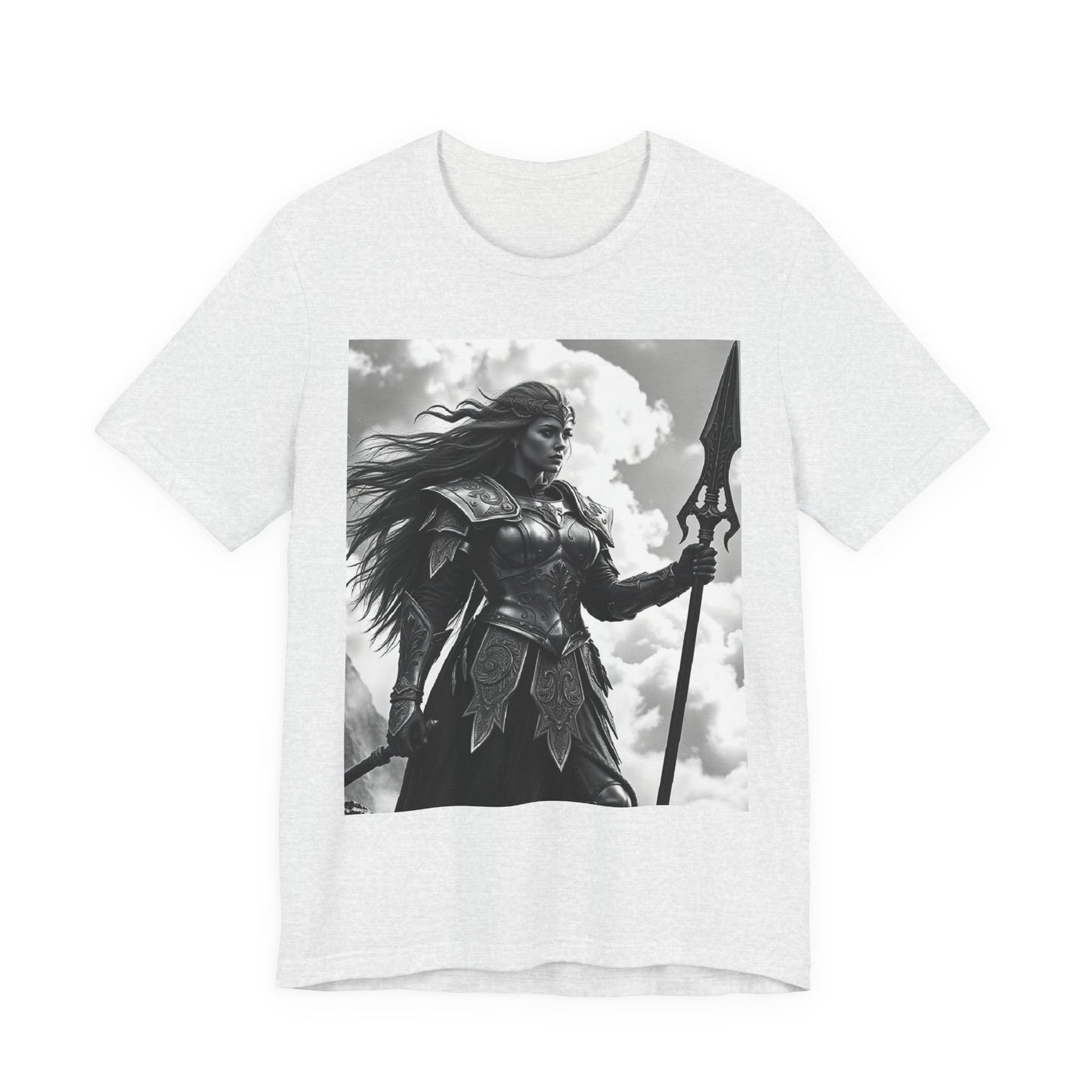 Valkyrie Warrior T-Shirt – Mythic Female Armor Art Tee