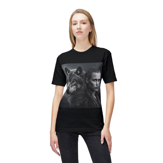 Wolf Spirit T-Shirt — Woman & Wolf Portrait Graphic Tee