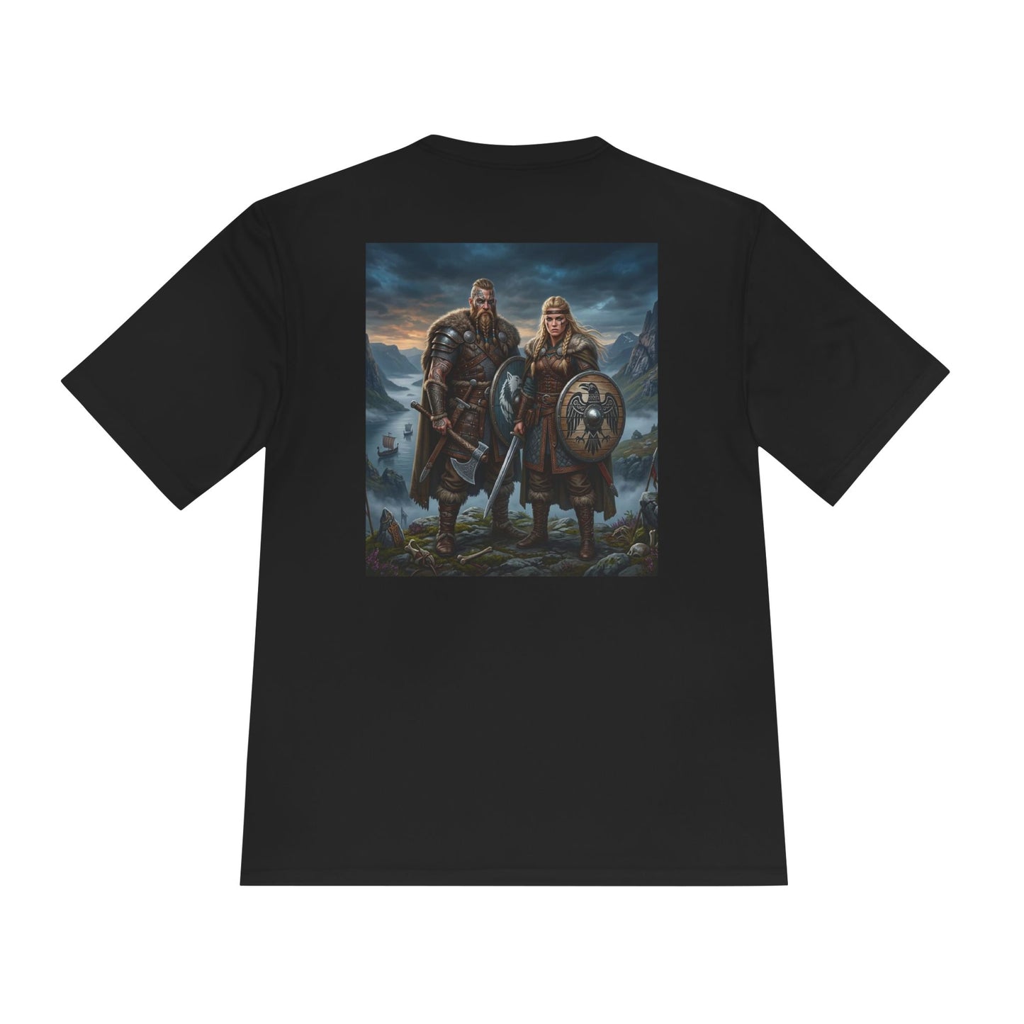 Viking Warriors Graphic Tee — Norse Shield & Axe Mythic T-Shirt