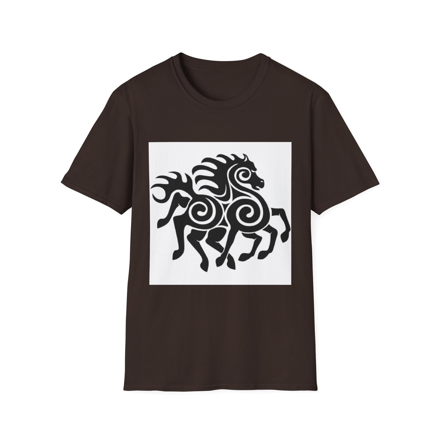 Tribal Horse Graphic T-Shirt — Celtic-Inspired Running Stallion Design