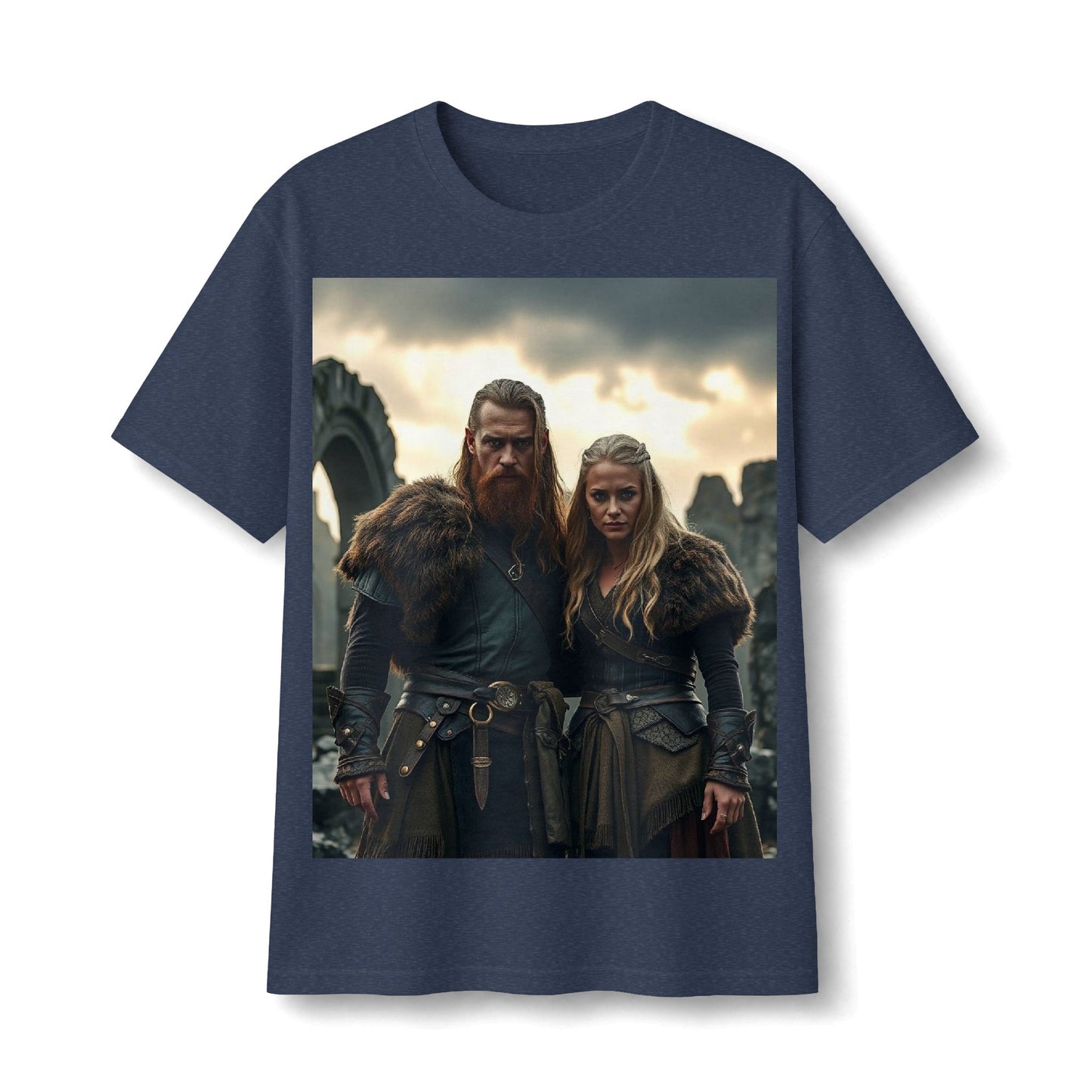 Viking Warrior Couple Graphic Tee