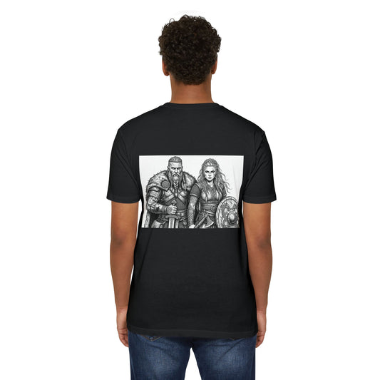 Viking Warriors T-Shirt — Norse Warrior Couple Illustration