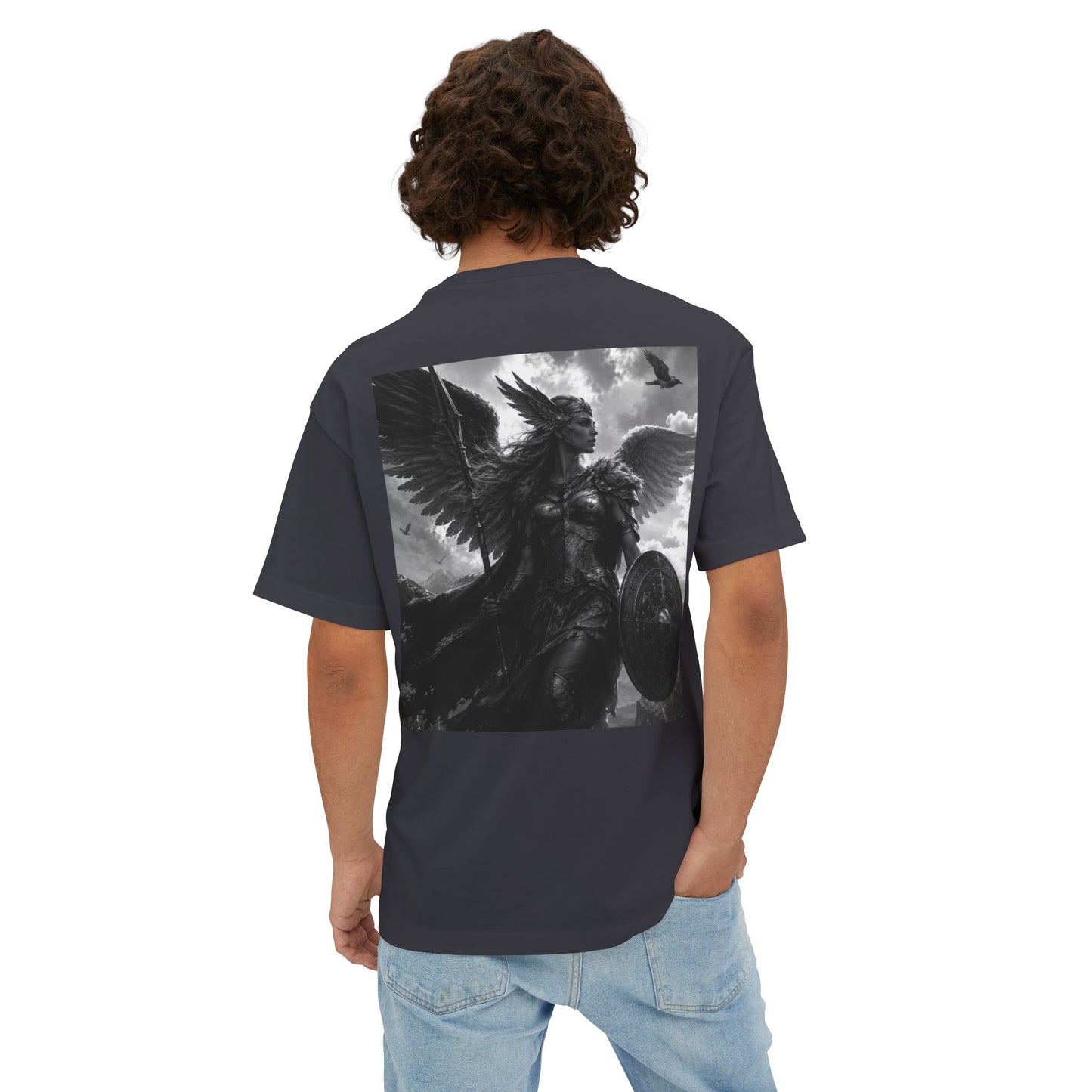 Valkyrie Warrior Tee — Nordic Myth Winged Shield Graphic Shirt