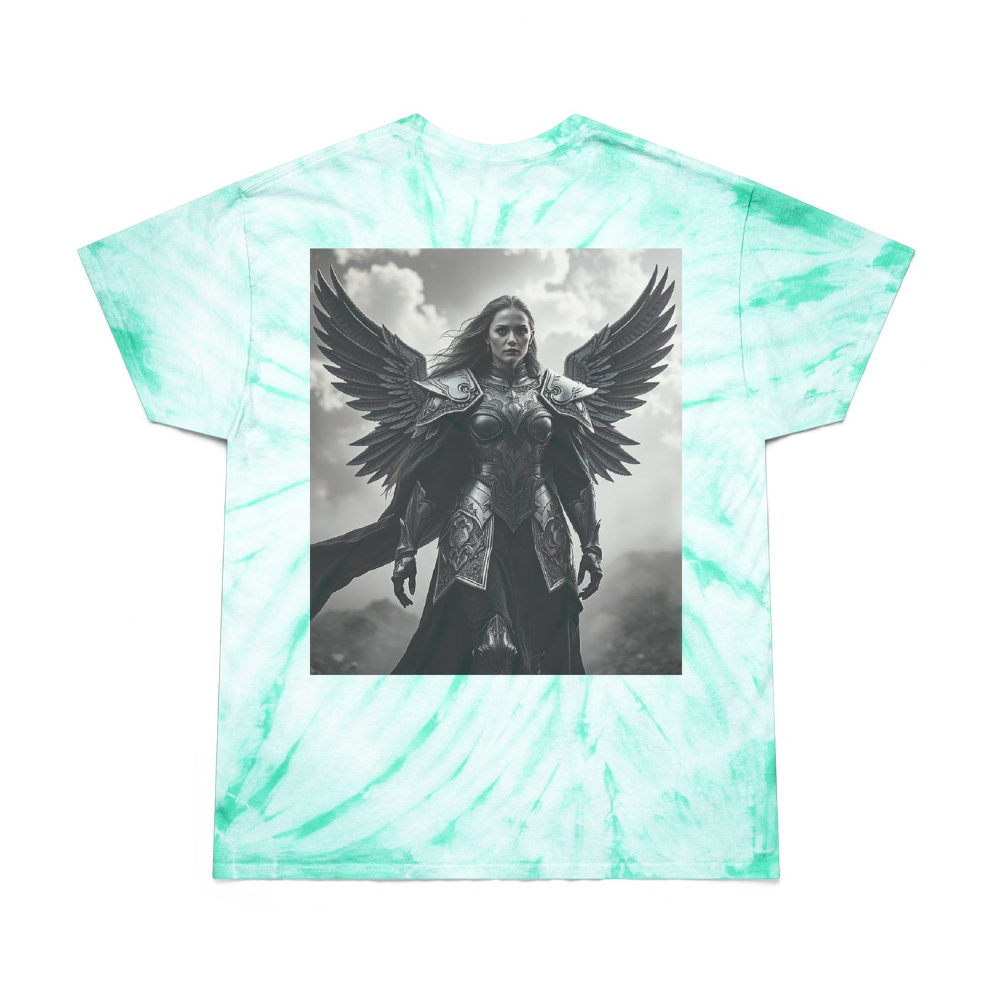 Angel Warrior Tie-Dye Tee — Yellow Cyclone Graphic T-Shirt