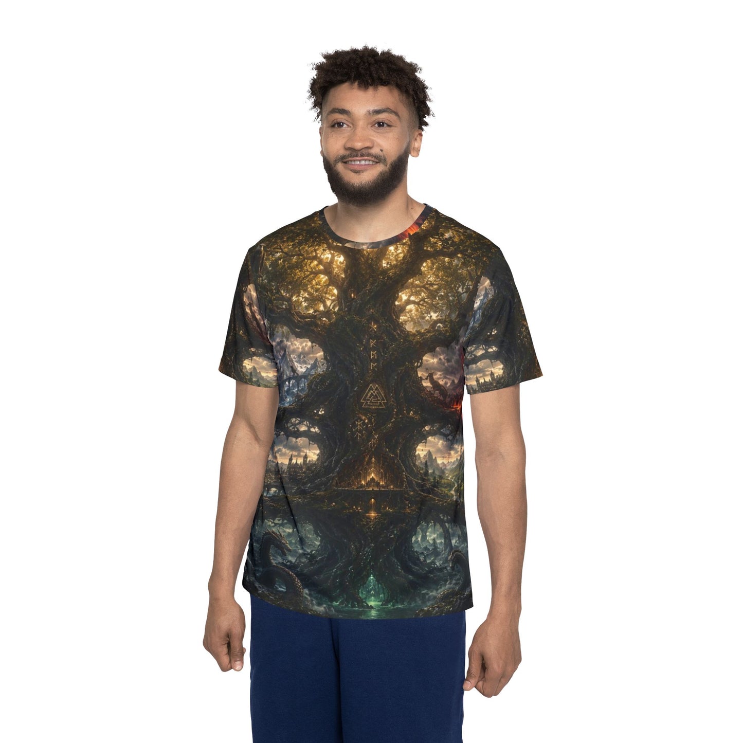 Fantasy Tree of Life Men's Jersey – Mythic Forest All-Over Print