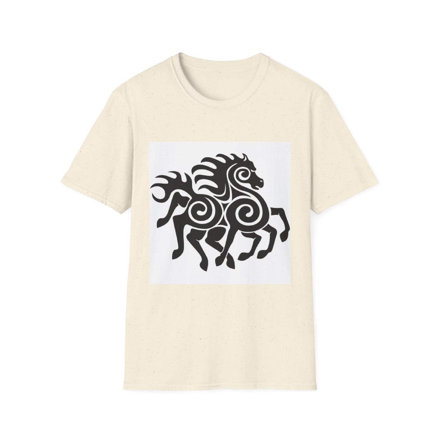 Tribal Horse Graphic T-Shirt — Celtic-Inspired Running Stallion Design