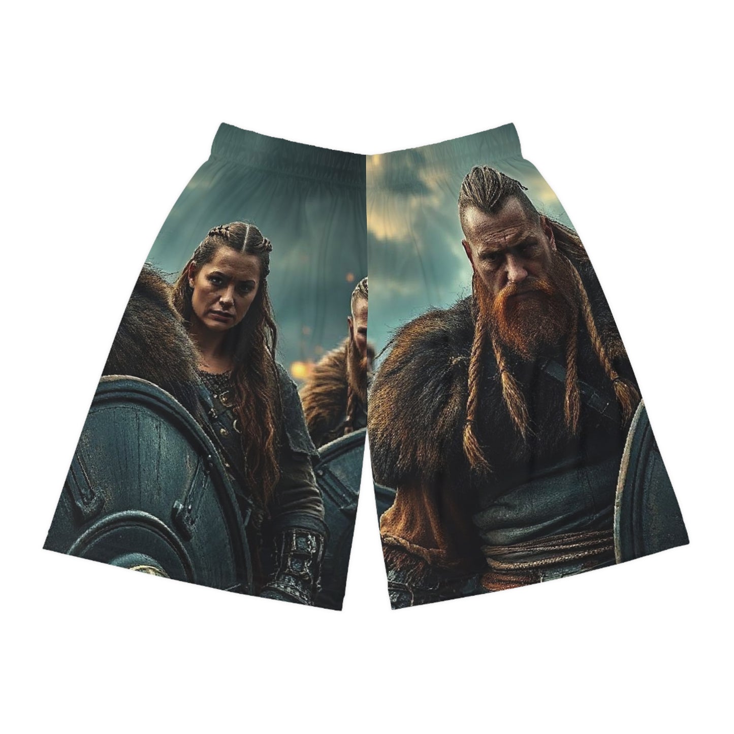 Viking Warriors Basketball Shorts — All-Over Print Athletic Shorts