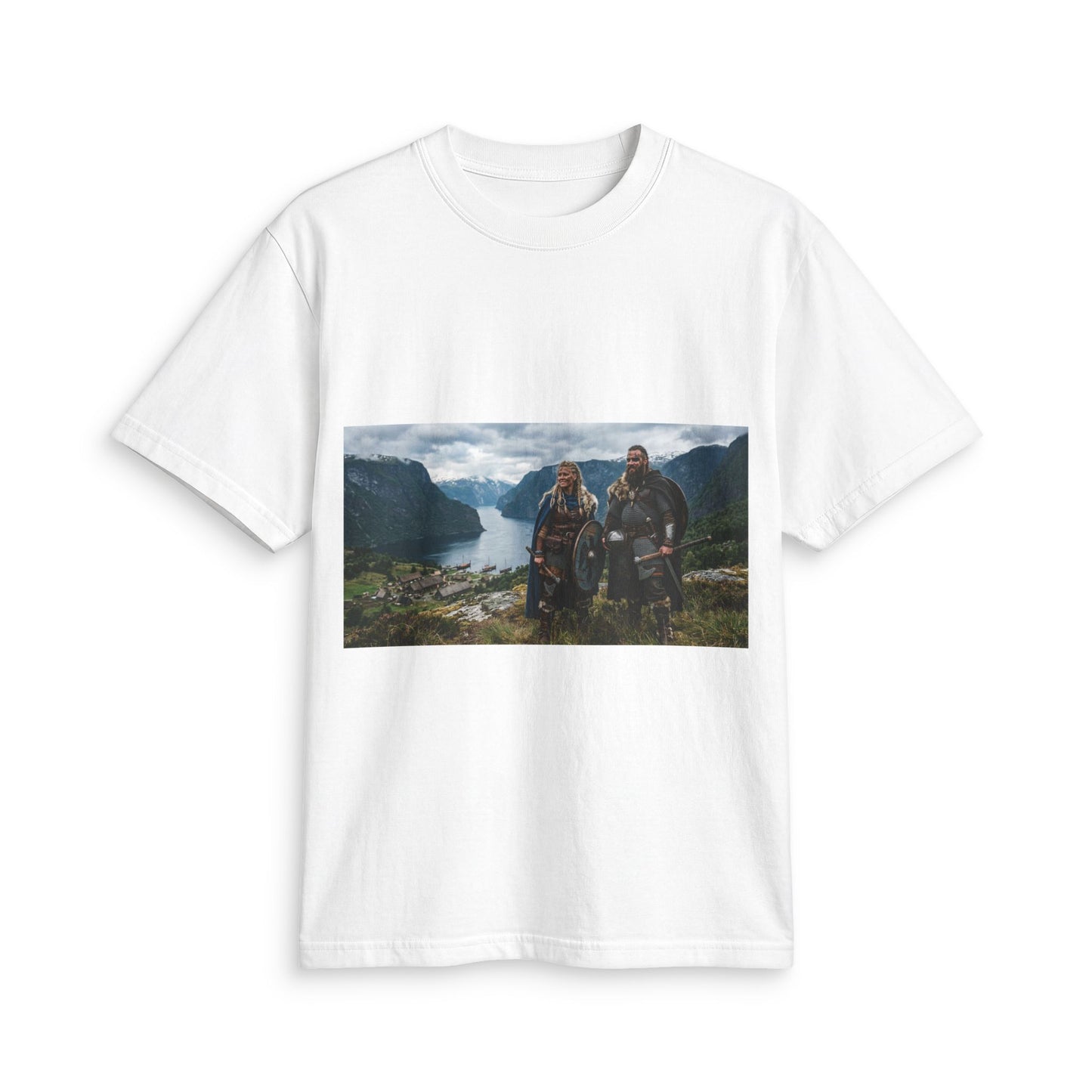 Viking Warriors Scenic Photo T‑Shirt