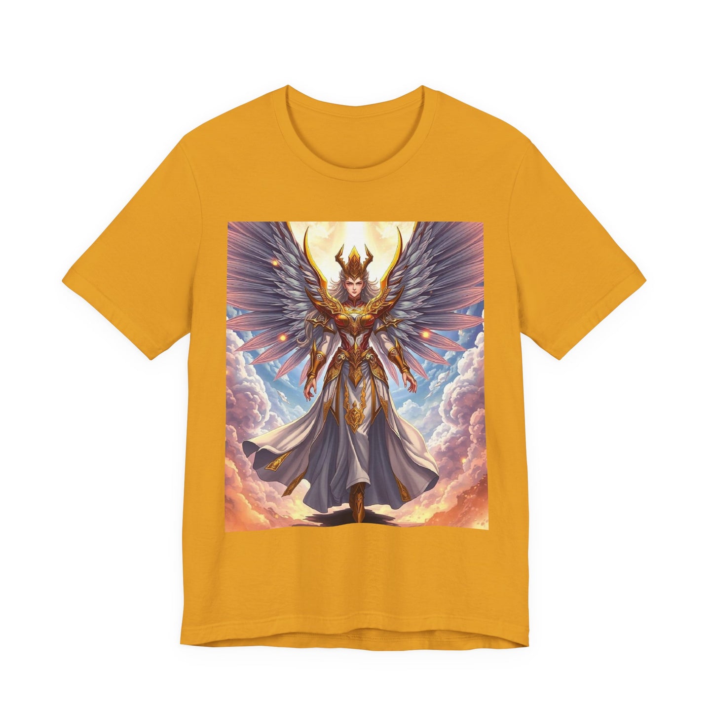 Angel Warrior Graphic Tee — Celestial Valkyrie Illustration T-Shirt