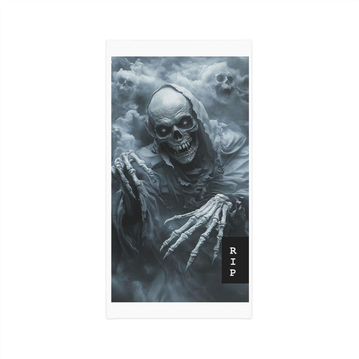 Grim Reaper Skull Neck Gaiter — RIP Horror Face Mask for Halloween